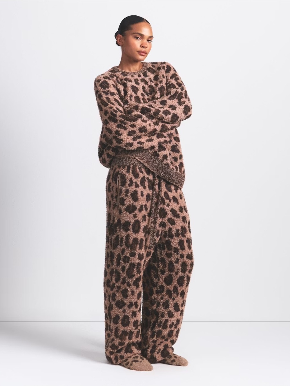 🤎✨NWT SKIMS Cozy Collection Oversized Crewneck Pullover & Jogger Set Size L/XL🤎